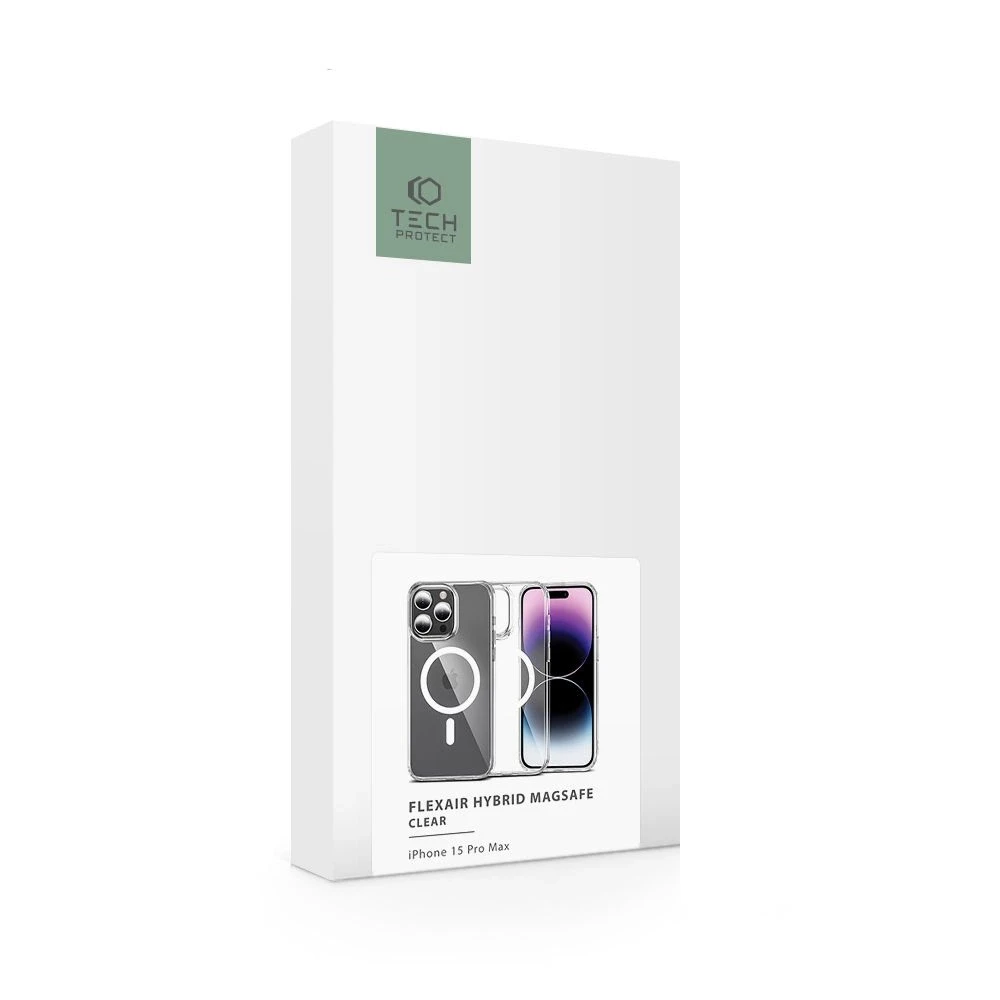 Tech-Protect FlexAir Hybrid MagSafe iPhone 15 Pro Max – dėklas telefonui skaidrus