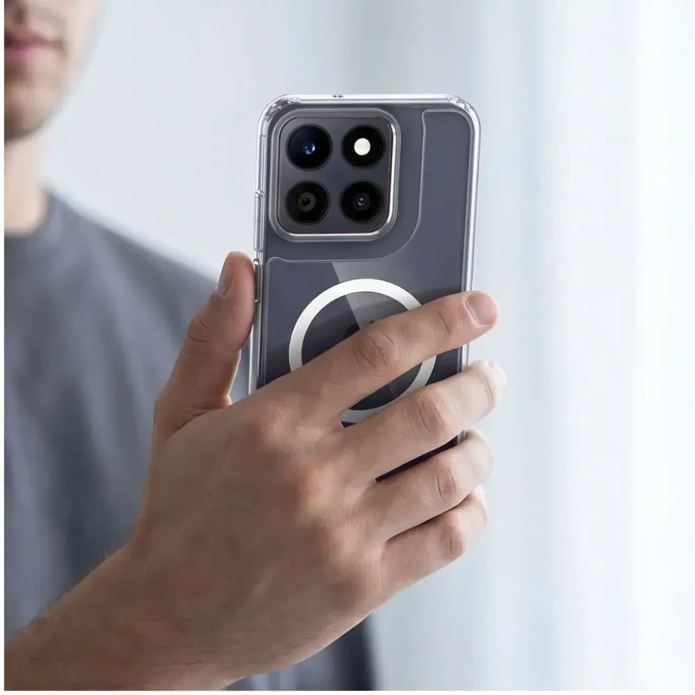„Tech-Protect FlexAir Hybrid MagSafe“ dėklas, skirtas „Motorola Edge 70 Fusion / Fusion + 5G“ – skaidrus
