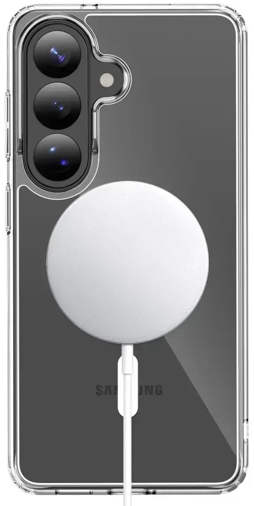 „Tech-Protect FlexAir Hybrid MagSafe“ dėklas „Samsung Galaxy S26“, skaidrus