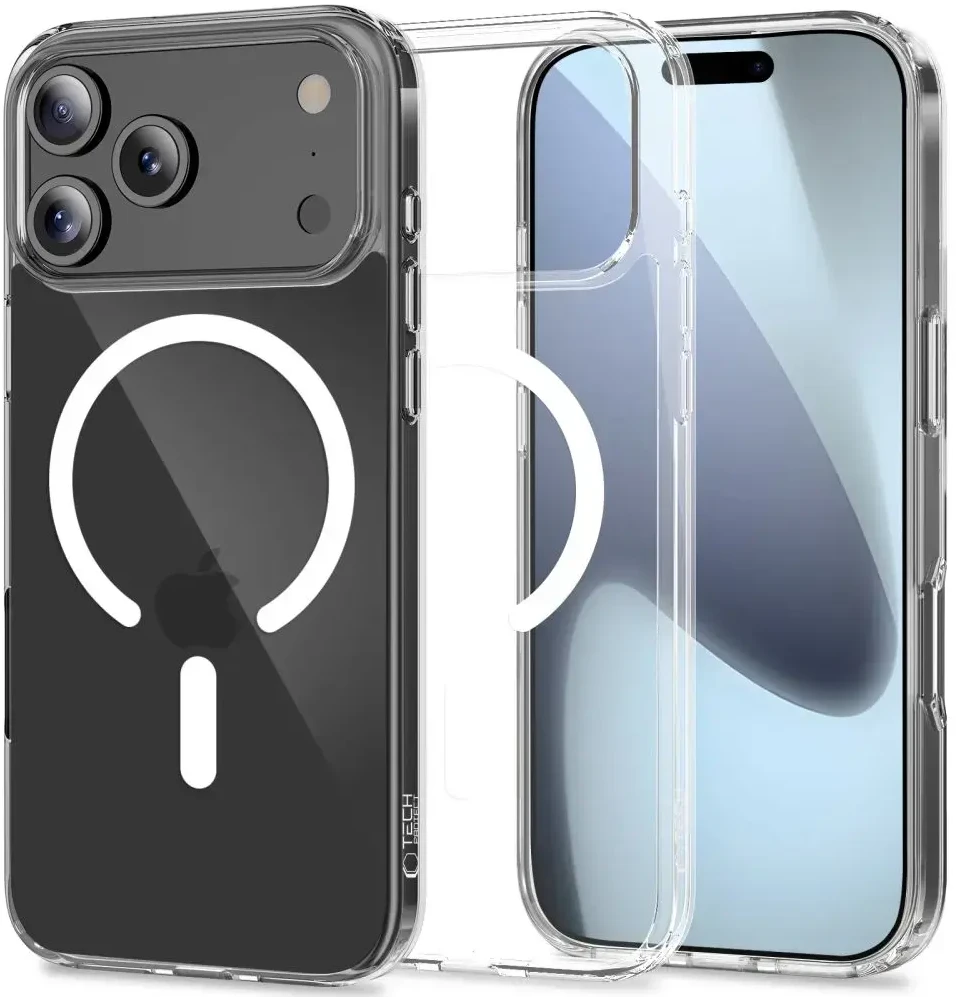 „Tech-Protect FlexAir Hybrid MagSafe“ dėklas, skirtas „iPhone 17 Pro Max“ – skaidrus