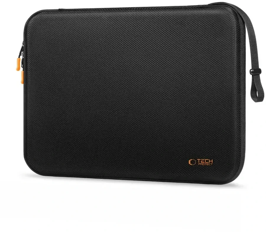 Tech-Protect Hardpouch Nešiojamas kompiuteris Case 13-14 - Juodas and Oranžinis