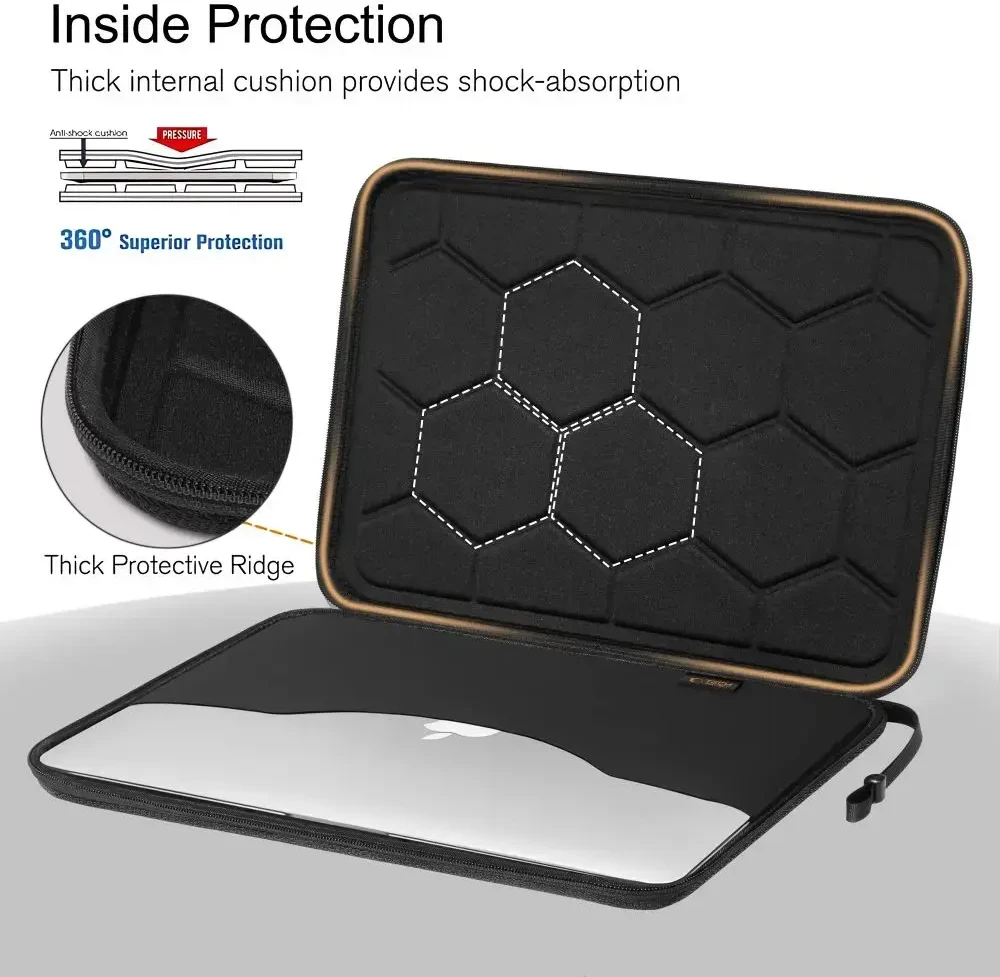 Tech-Protect Hardpouch Case for 15-16 Nešiojamas kompiuteris - Juodas