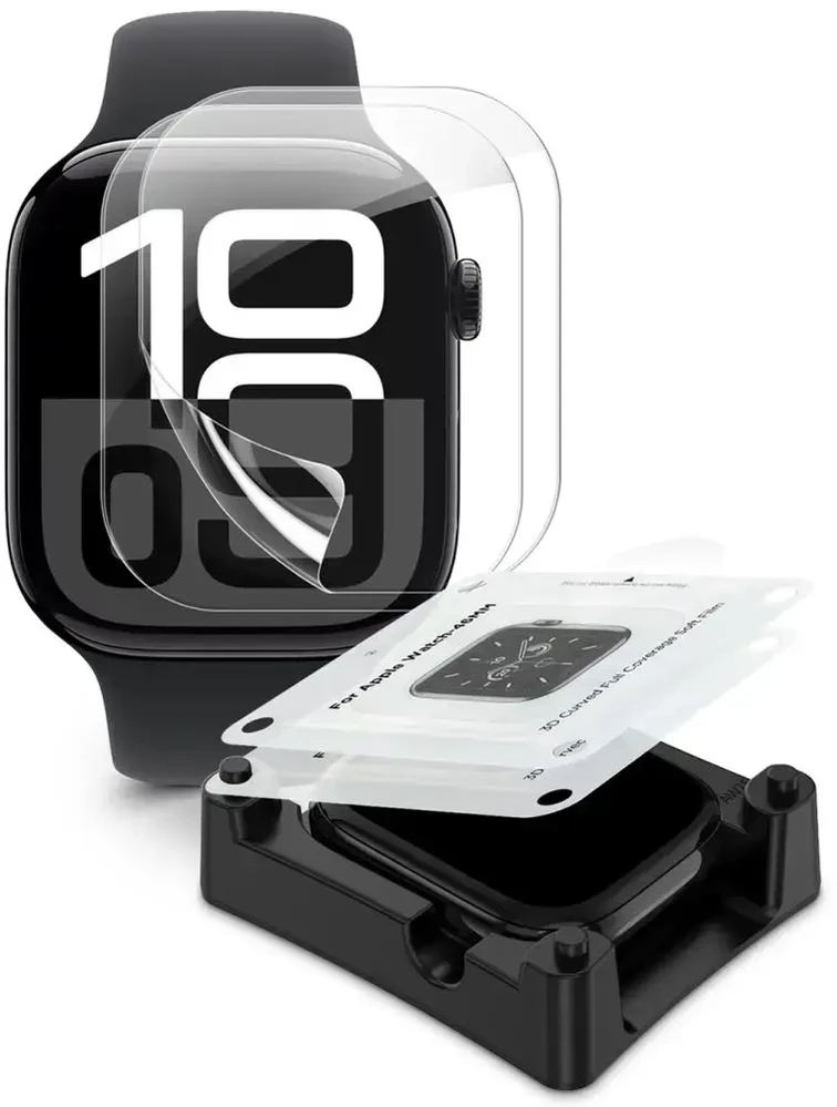 TECH-PROTECT HYDROGEL FILM SUPREME rinkinys, 2 vnt., APPLE WATCH 10 (42 mm), permatomas