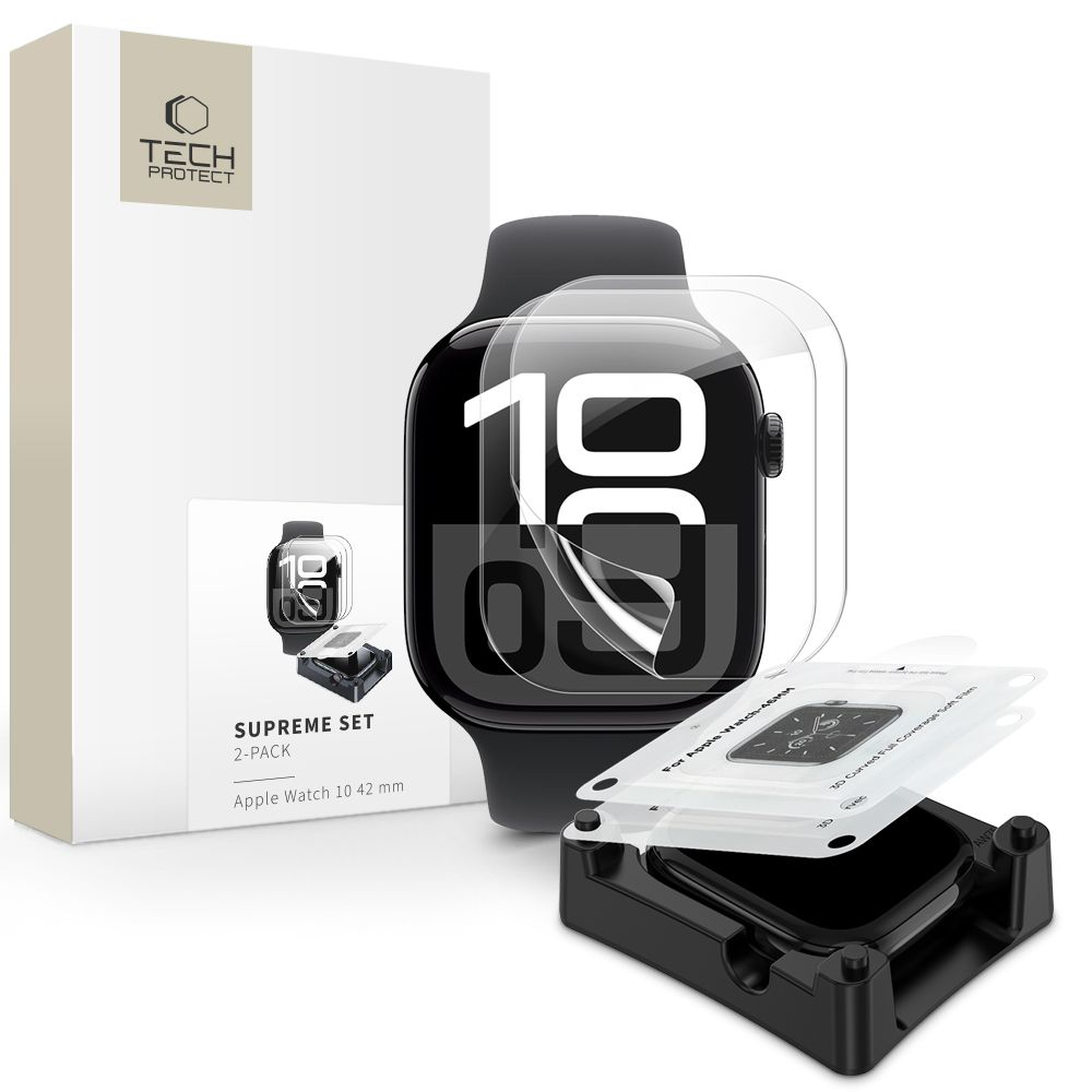 Hydrogel Film WATCH 10 (42MM) Tech-Protect Supreme Set 2 vnt. Clear