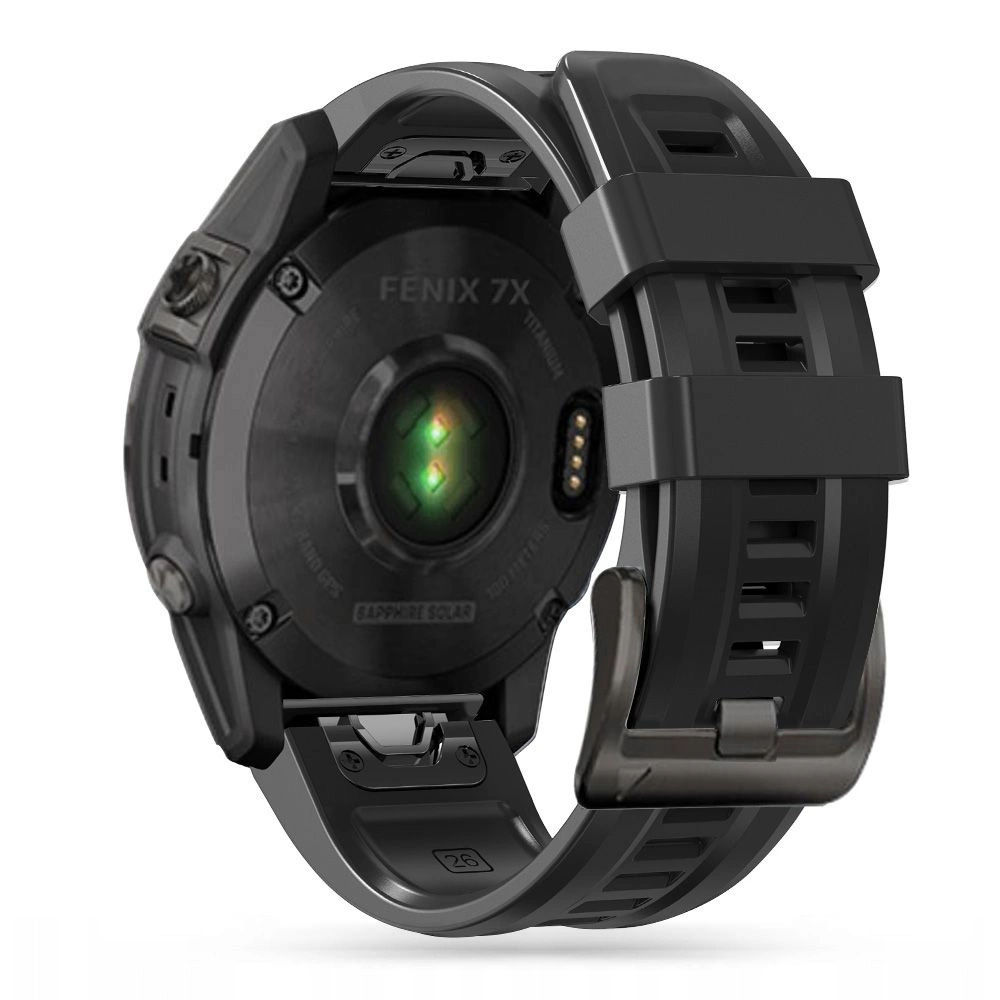 Išmaniojo laikrodžio Garmin Fenix 3/5X/5X PLUS/6 Pro/6X/7X dirželis, Juodos spalvos