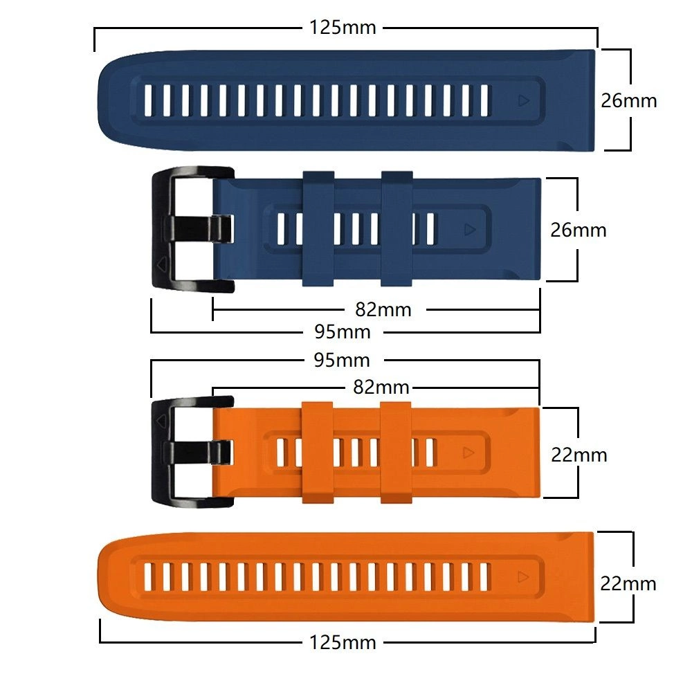 Išmaniojo laikrodžio Garmin Fenix 3/5X/5X PLUS/6 Pro/6X/7X dirželis, Juodos spalvos