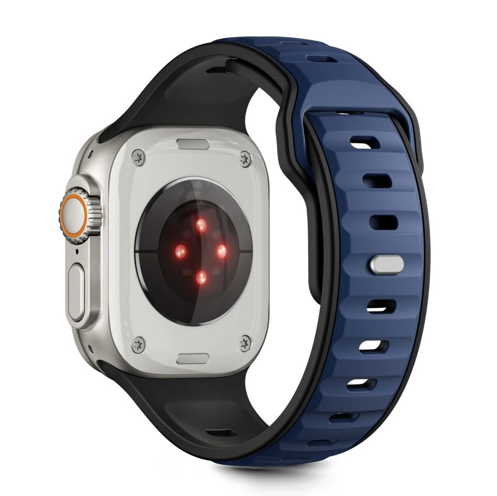 Tech-Protect IconBir Line apyrankė skirta Apple Watch 44 / 45 / 46 / 49 mm – juodos spalvos ir mėlynos spalvos