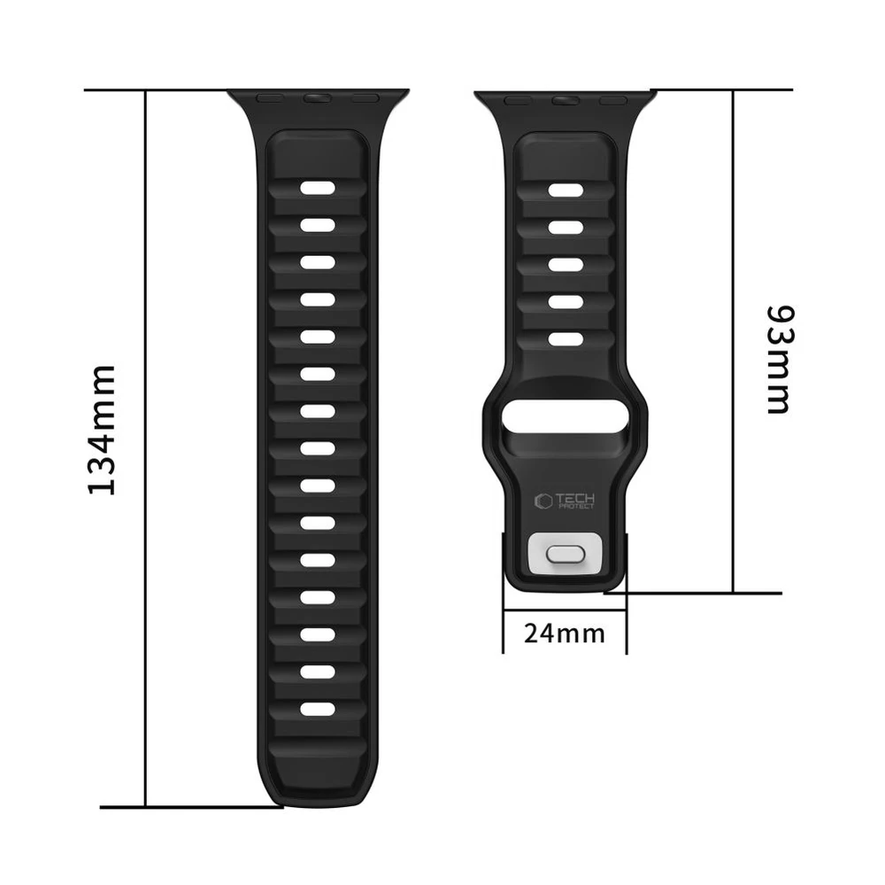Tech-Protect IconBir Line apyrankė skirta Apple Watch 44 / 45 / 46 / 49 mm – juodos spalvos ir mėlynos spalvos