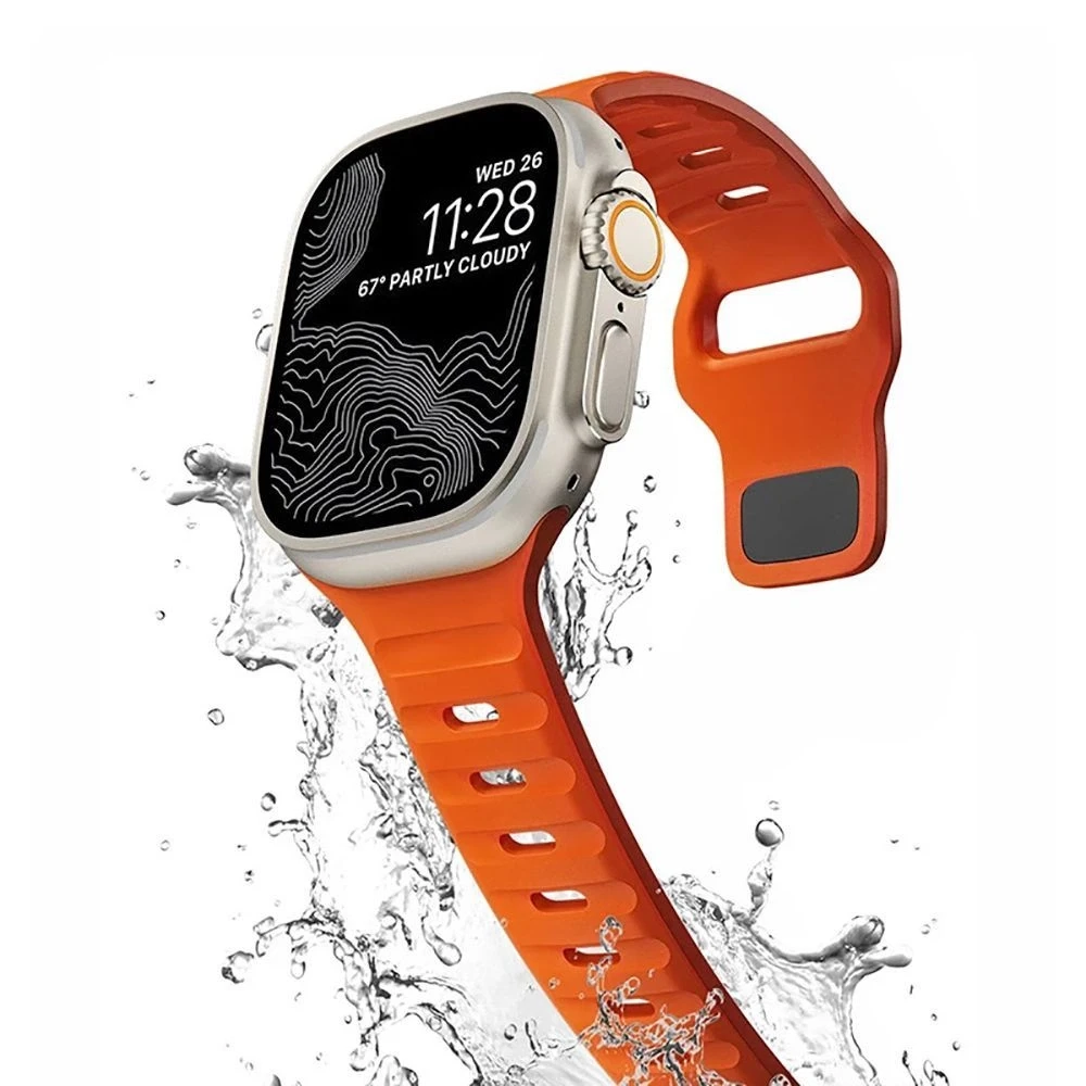 Apyrankė laikrodžiui Apple Watch 4 / 5 / 6 / 7 / 8 / 9 / SE / Ultra 1 / 2 (42 / 44 / 45 / 49 mm) Tech-Protect Iconband Line Montego mėlynos spalvos