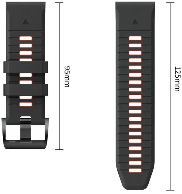 TECH-PROTECT ICONBAND PRO GARMIN FENIX 5X / 5X PLUS / 6X / 6X PRO / 7X / 8 / 8 PRO / 9 / 9 PRO (51 MM) Juodas/Raudonas