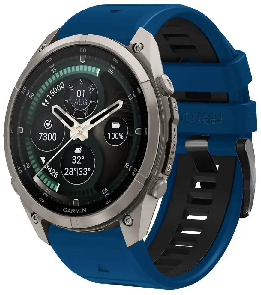 TECH-PROTECT ICONBAND PRO GARMIN FENIX 5X / 5X PLUS / 6X / 6X PRO / 7X / 8 / 8 PRO / 9 / 9 PRO (51 MM) NAVY/Juodas