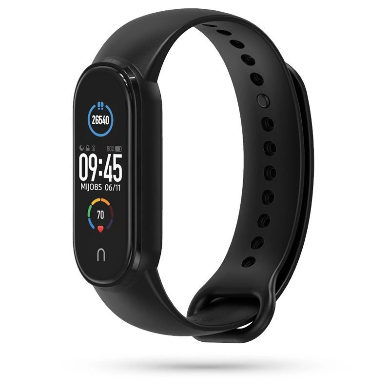 Išmaniosios apyrankės Xiaomi Mi Smart Band 5/6 dirželis, Juodos spalvos