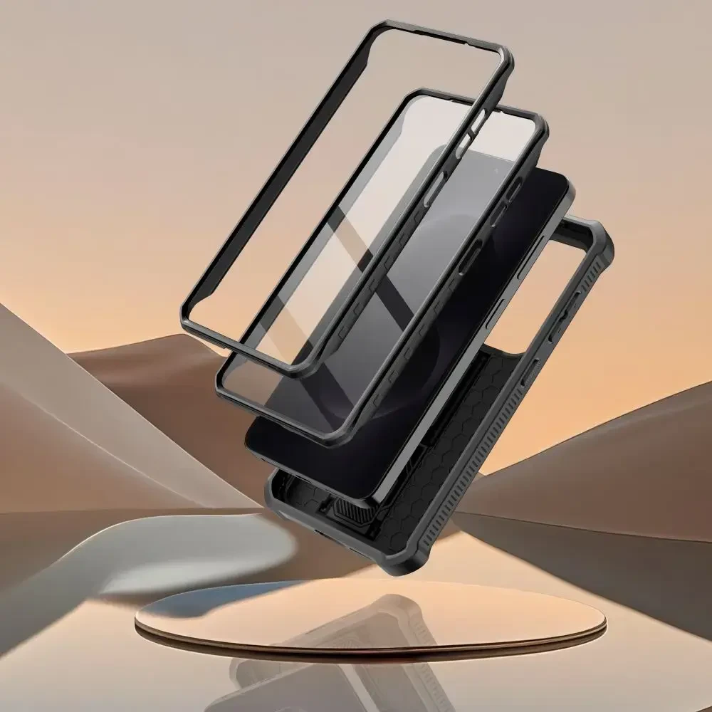 Dėklas Tech-Protect Kevlar Cam+ 2-Set Samsung Galaxy S26 juodos spalvos