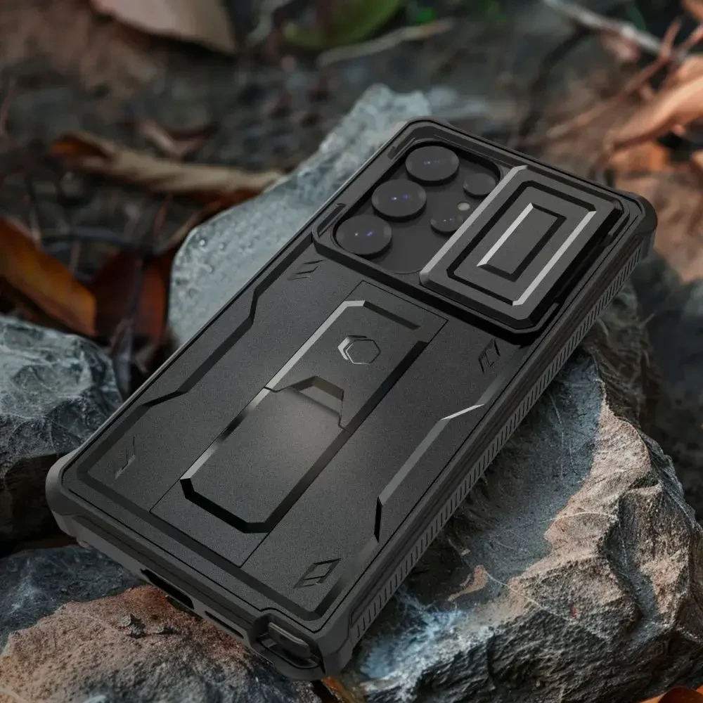 Tech-Protect Kevlar Cam+ telefono dėklas Samsung Galaxy S25 Ultra (S938) juodas