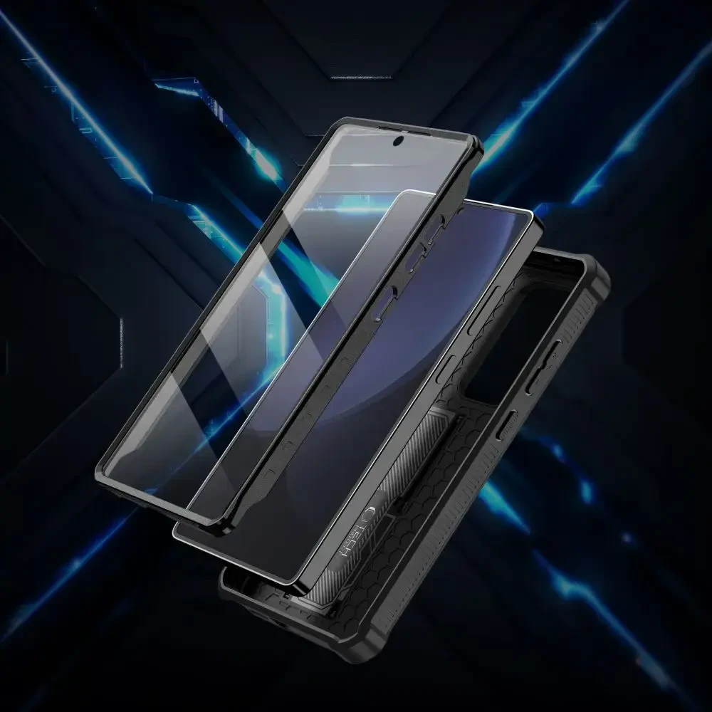 Tech-Protect Kevlar Cam+ telefono dėklas Samsung Galaxy S25 Ultra (S938) juodas