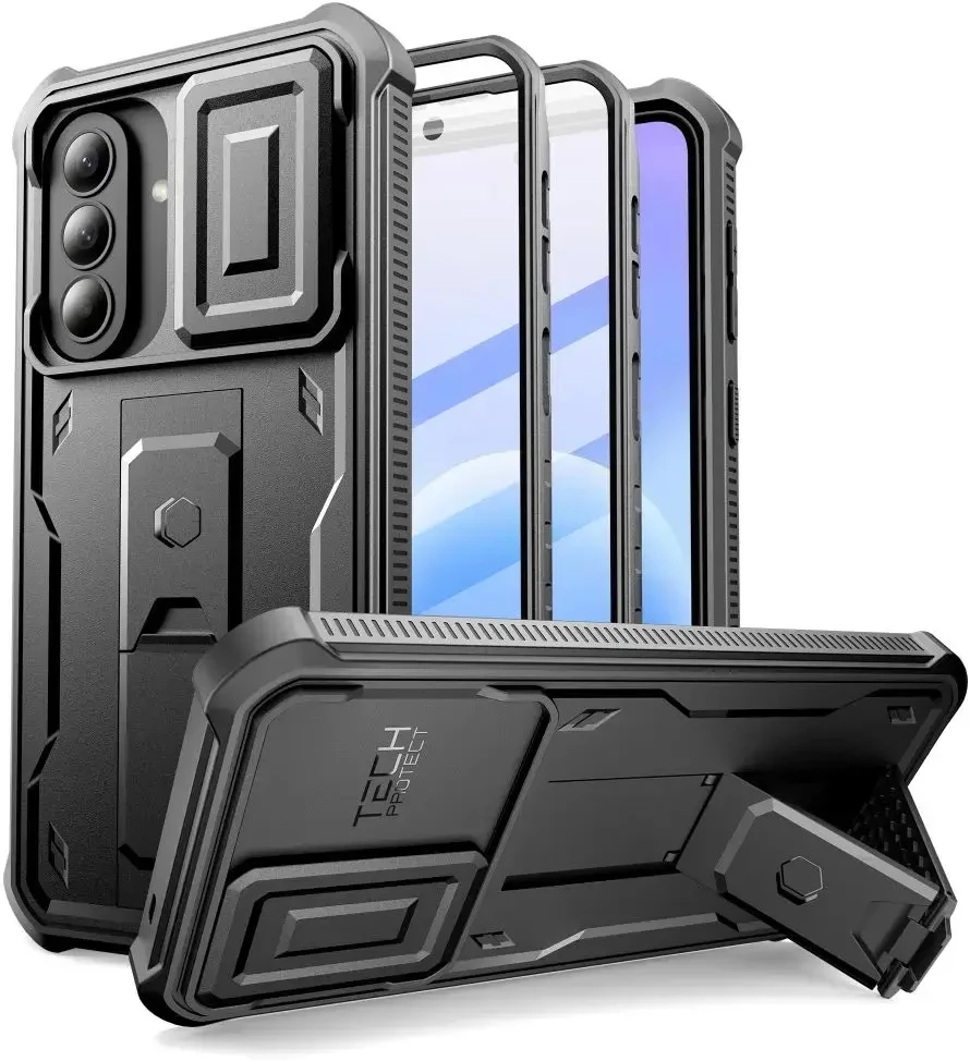 Dėklas Tech-Protect KEVLAR CAM+ 2-SET Samsung Galaxy A57 5G Juodas