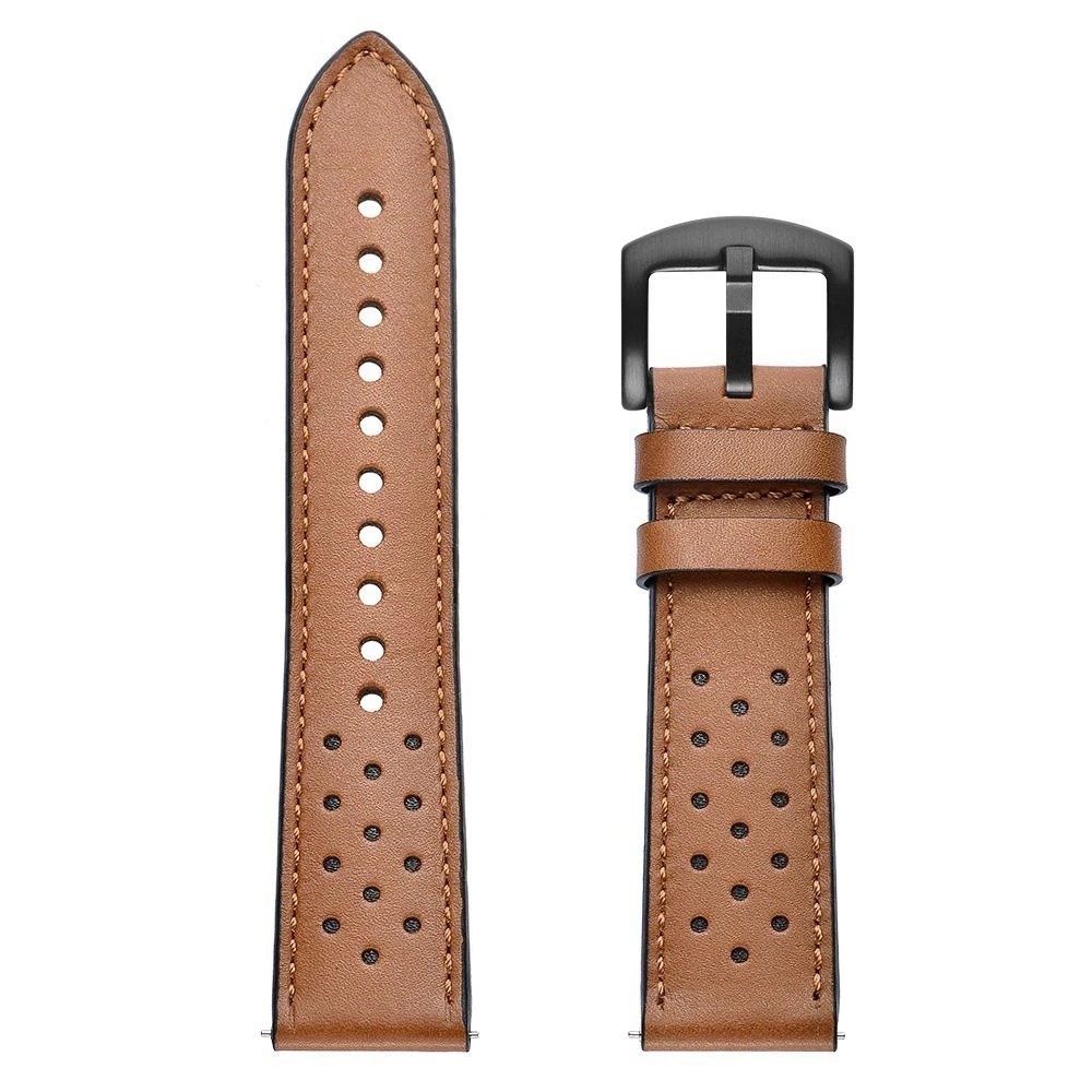 Tech Protect Išmaniojo laikrodžio Samsung Galaxy 4 odinis dirželis, Rudos spalvos, 40/42/44/46m