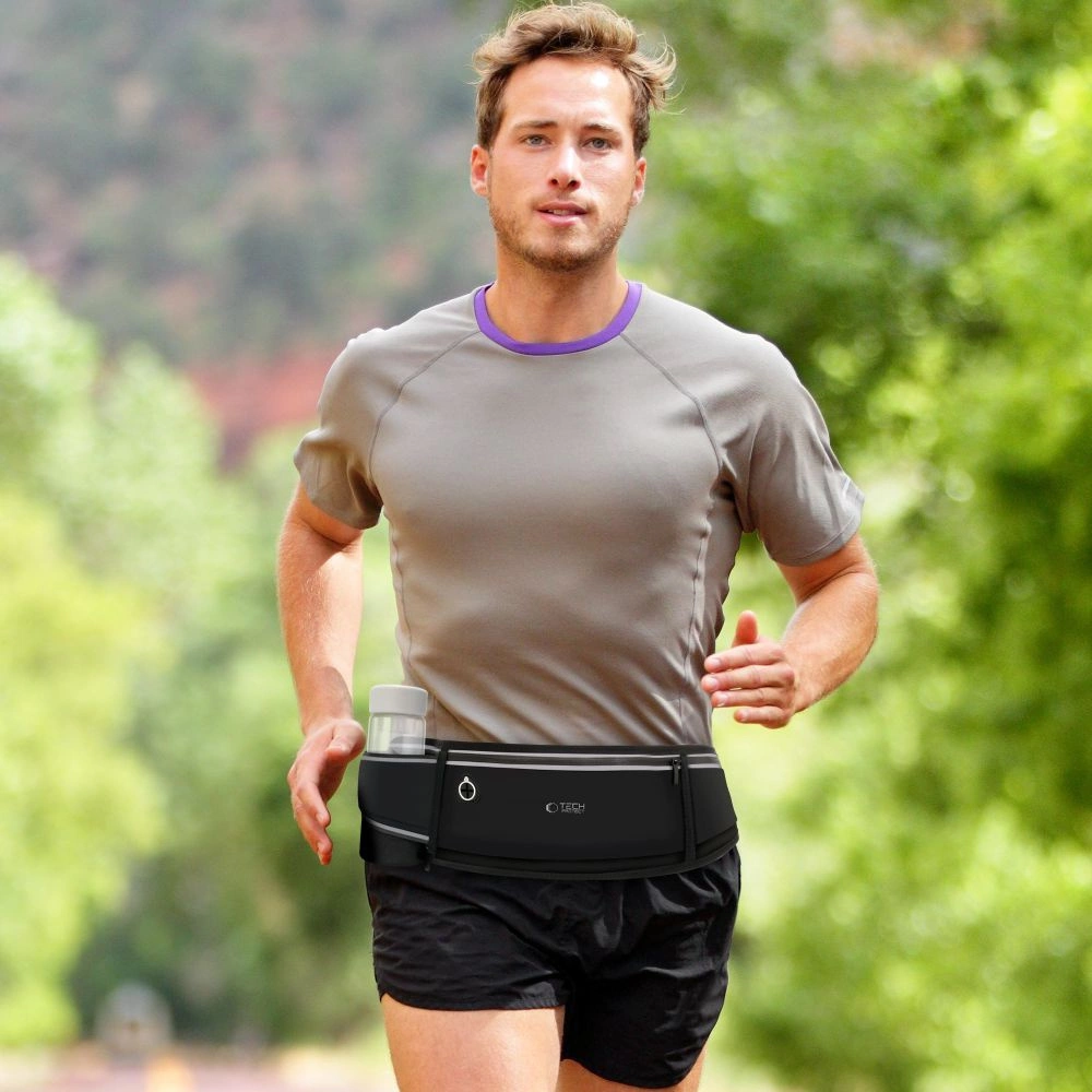 TECH-PROTECT M3 UNIVERSAL SPORT WAIST BAG dėklas telefonui juodos spalvos