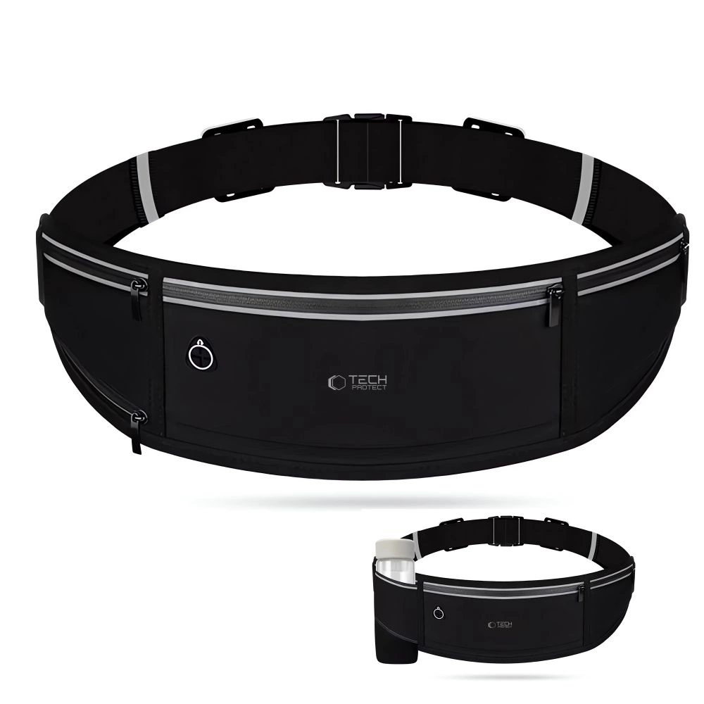 TECH-PROTECT M3 UNIVERSAL SPORT WAIST BAG dėklas telefonui juodos spalvos