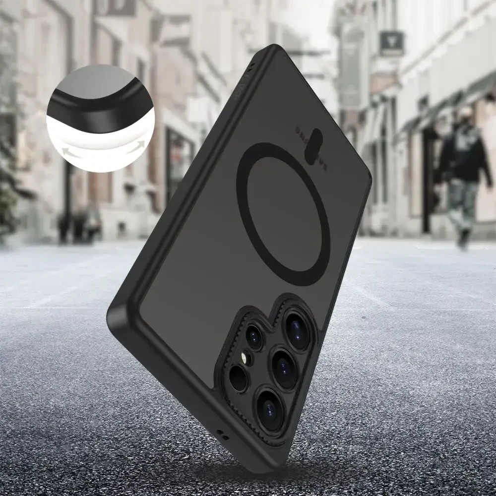 Dėklas TECH-PROTECT MAGCAM MAGSAFE GALAXY S25 ULTRA MATTE Juodas