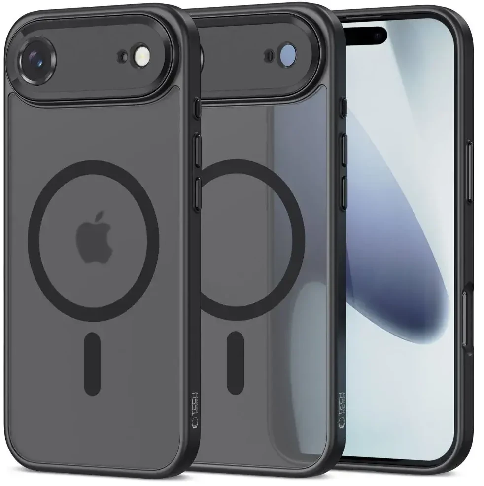Tech-Protect MagCam MagSafe dėklas skirtas Apple iPhone 17 Air – matinis juodos spalvos