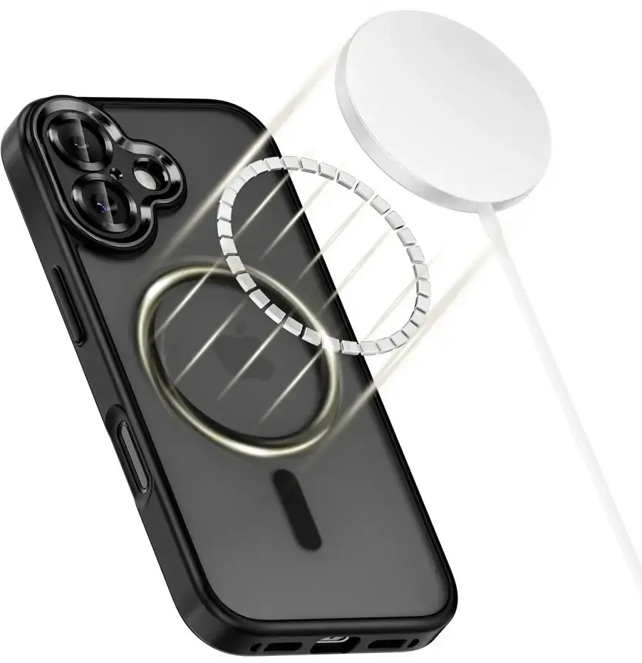 TECH-PROTECT MAGCAM telefono dėklas su MagSafe palaikymu skirtas Apple iPhone 17 matinis juodas