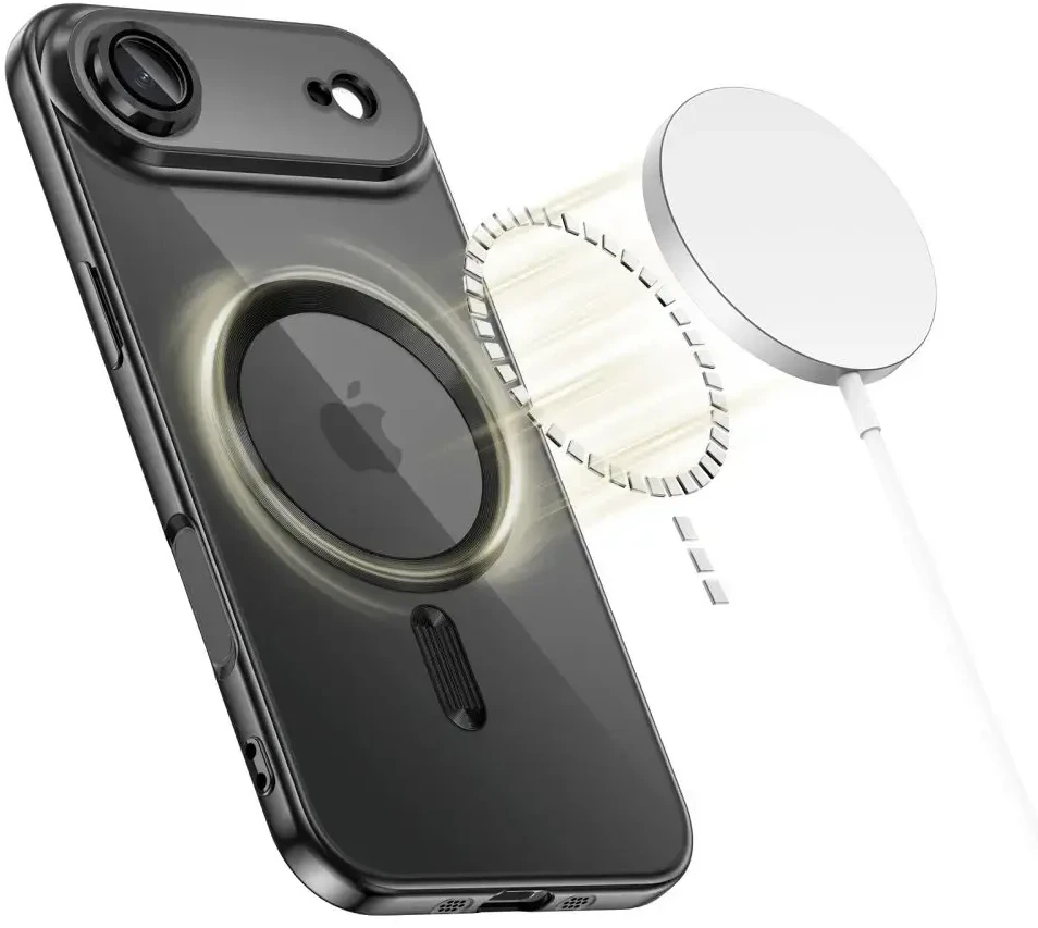 „Tech-Protect MagFlex MagSafe“ dėklas, skirtas „iPhone 17 Air“ – skaidrus, juodas
