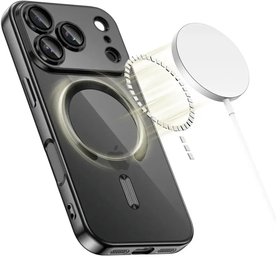 „Tech-Protect MagFlex MagSafe“ dėklas, skirtas „iPhone 17 Pro Max“ – skaidrus, juodas