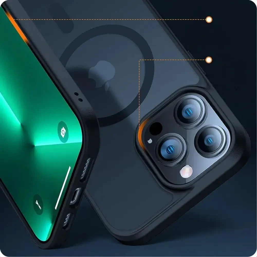 Tech-Protect MagMat MagSafe dėklas iPhone 15 Pro - matinė juoda