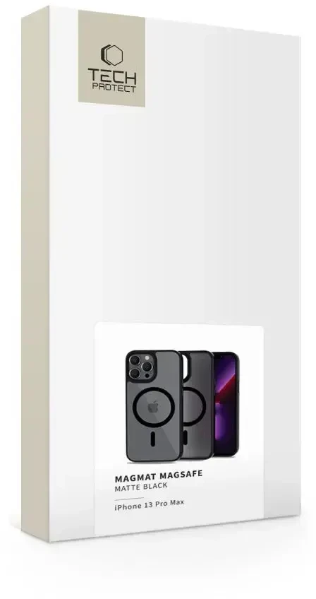 Tech-Protect MagMat MagSafe dėklas skirtas iPhone 13 Pro Max - matinė juoda