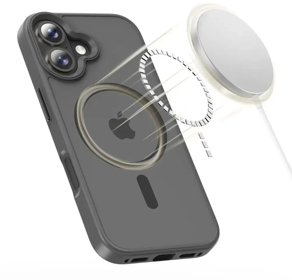 „Tech-Protect MagMat MagSafe“ dėklas, skirtas „iPhone 17“ – pilkas