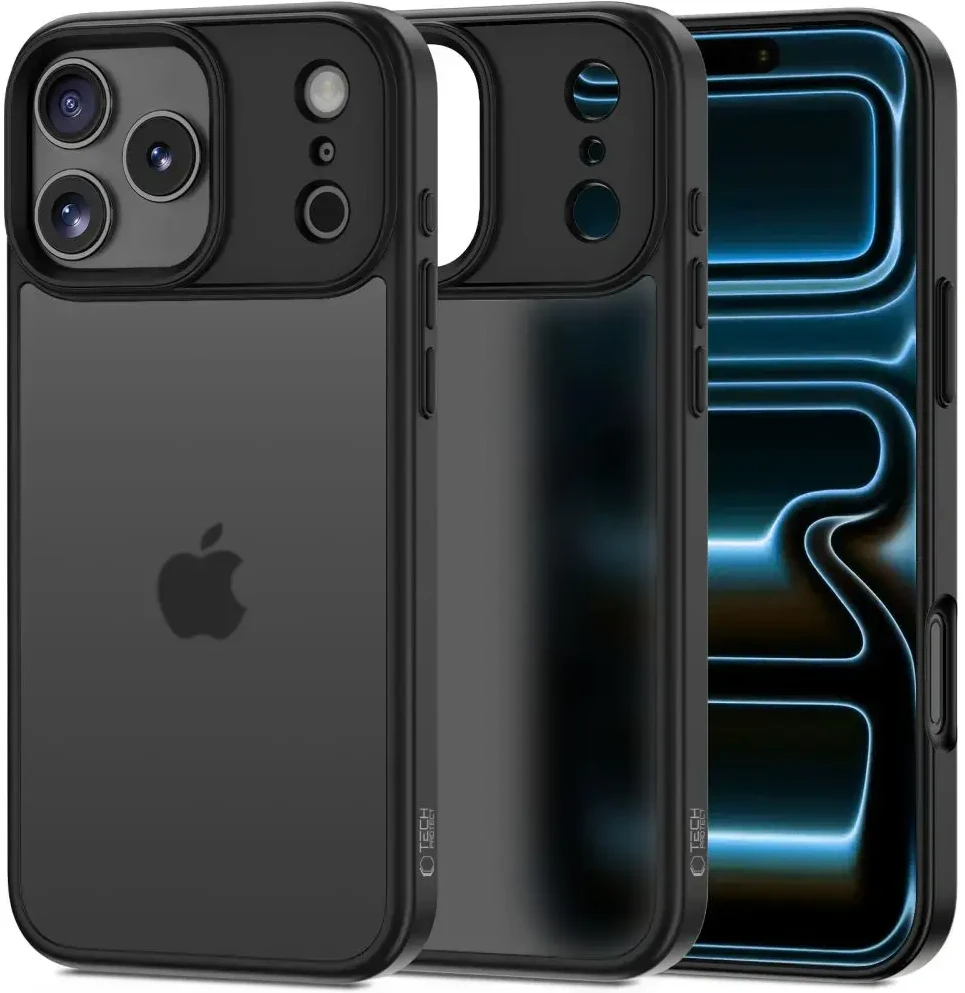 „Tech-Protect MagMat“ dėklas, skirtas „iPhone 17 Pro“ – matinis juodas