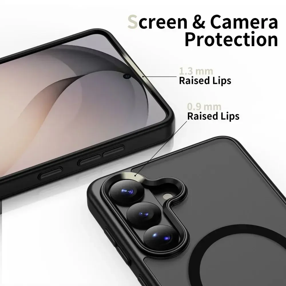 Dėklas Tech-Protect MagMat MagSafe Samsung Galaxy S26+ Plus Matte juodos spalvos