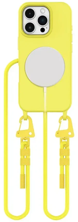 Apple iPhone 16 Pro Tech-Protect Magnecklace MagSafe Canary dėklas telefonui geltonos spalvos