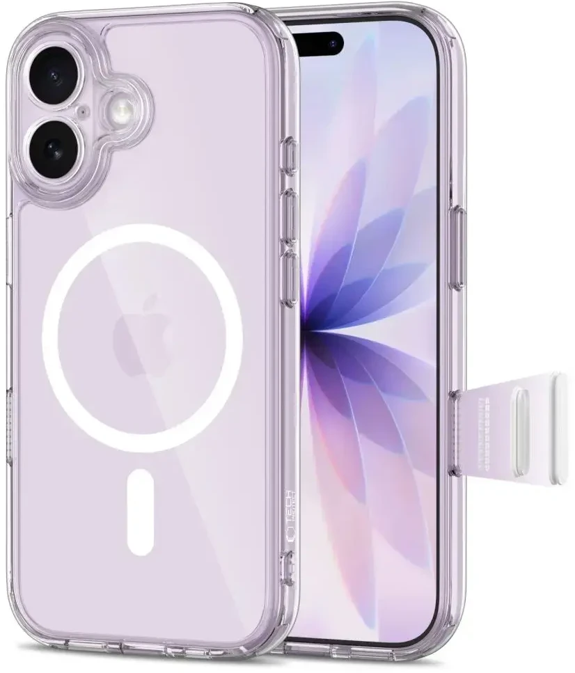 „Tech-Protect Magpeak Magsafe CC“ dėklas, skirtas „iPhone 17“ – skaidrus