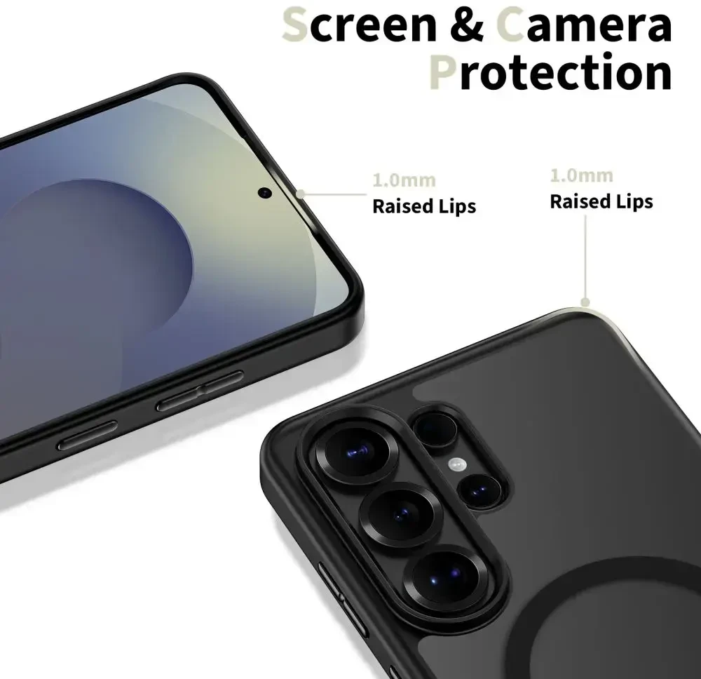 Dėklas Tech-Protect MagPEAK MagSafe Samsung Galaxy S26 Ultra Matte juodos spalvos