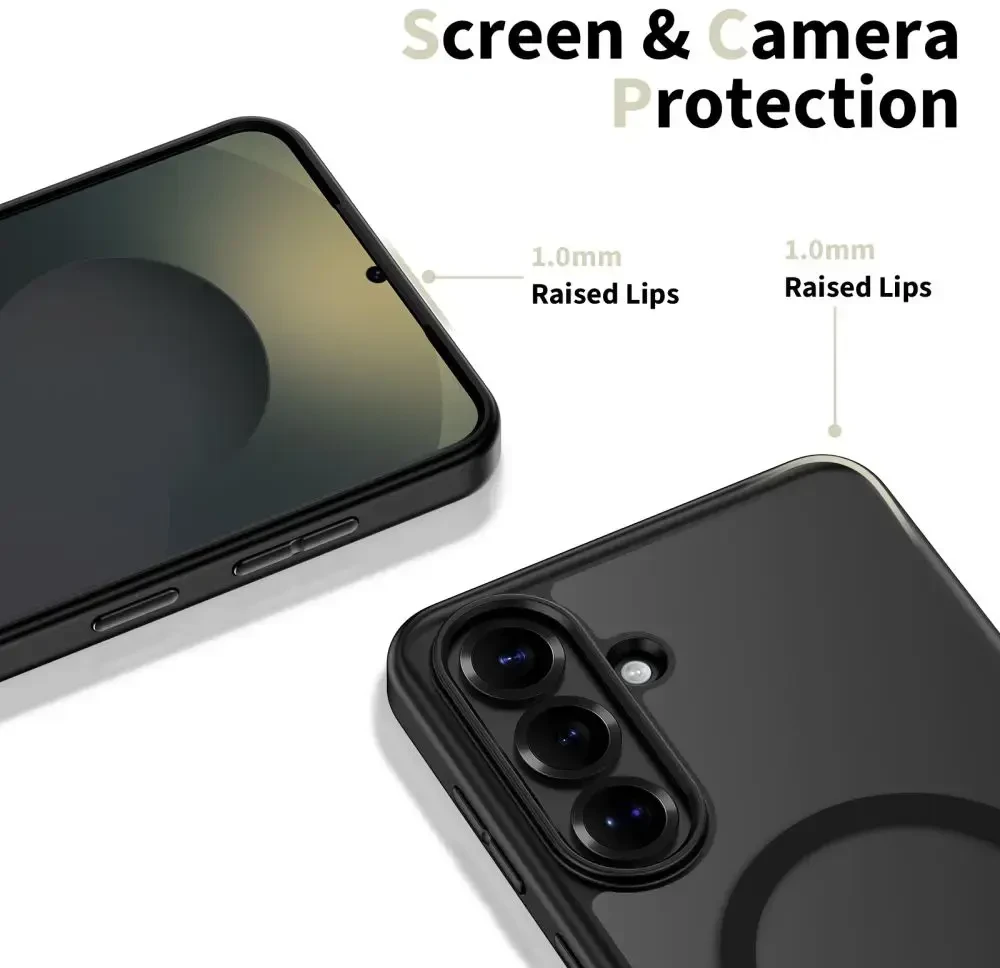 Dėklas Tech-Protect MagPEAK MagSafe Samsung Galaxy S26+ Plus Matte juodos spalvos