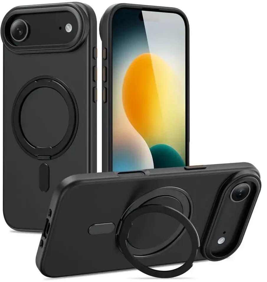 Tech-Protect MagRing MagSafe dėklas skirtas Apple iPhone 17 Air – juodos spalvos