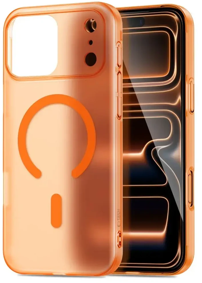 „Tech-Protect Magslim MagSafe“ dėklas, skirtas „iPhone 17 Pro Max“ – oranžinis