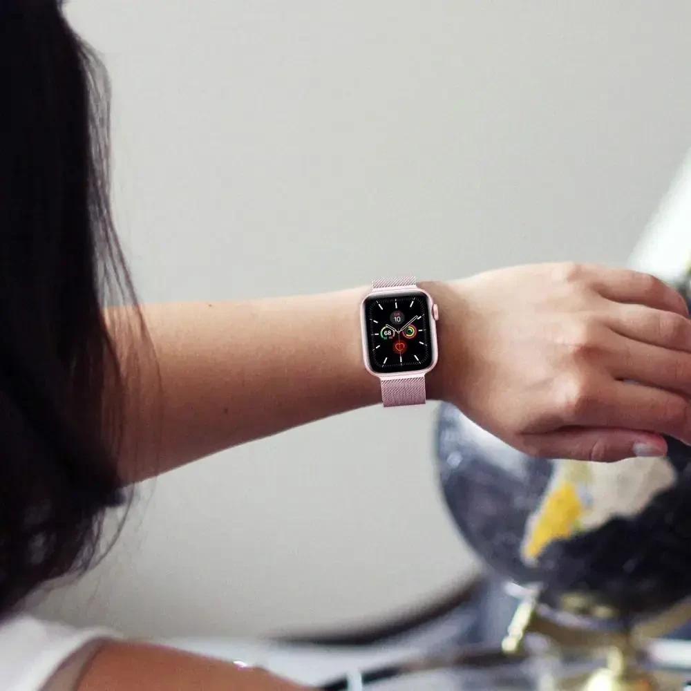 Tech Protect Išmaniojo laikrodžio Apple 1/2/3/4/5 metalinis dirželis, Rožinės spalvos, 38/40mm