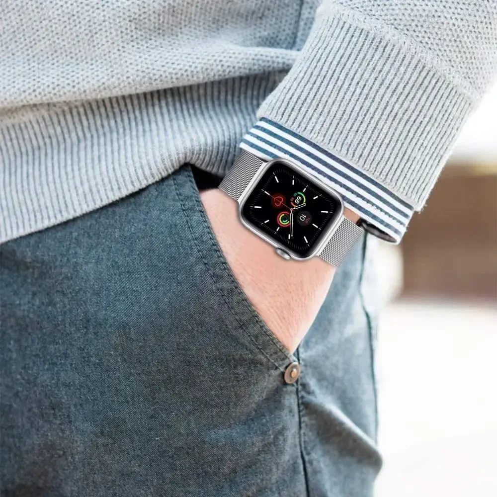 Tech Protect Išmaniojo laikrodžio Apple 1/2/3/4/5 metalinis dirželis, Rožinės spalvos, 38/40mm