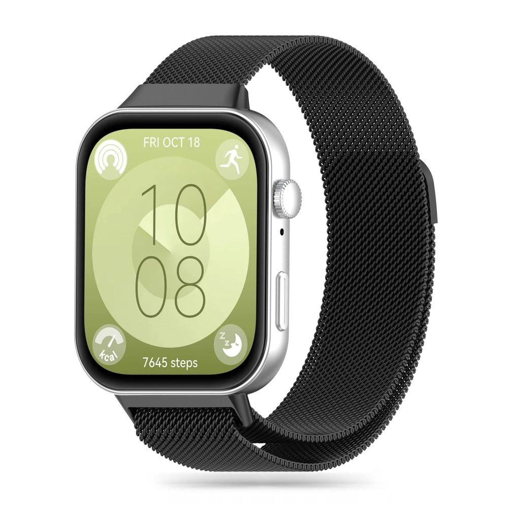 Apyrankė laikrodžiui Huawei Watch Fit 3 Tech-Protect Milaneseband juodos spalvos