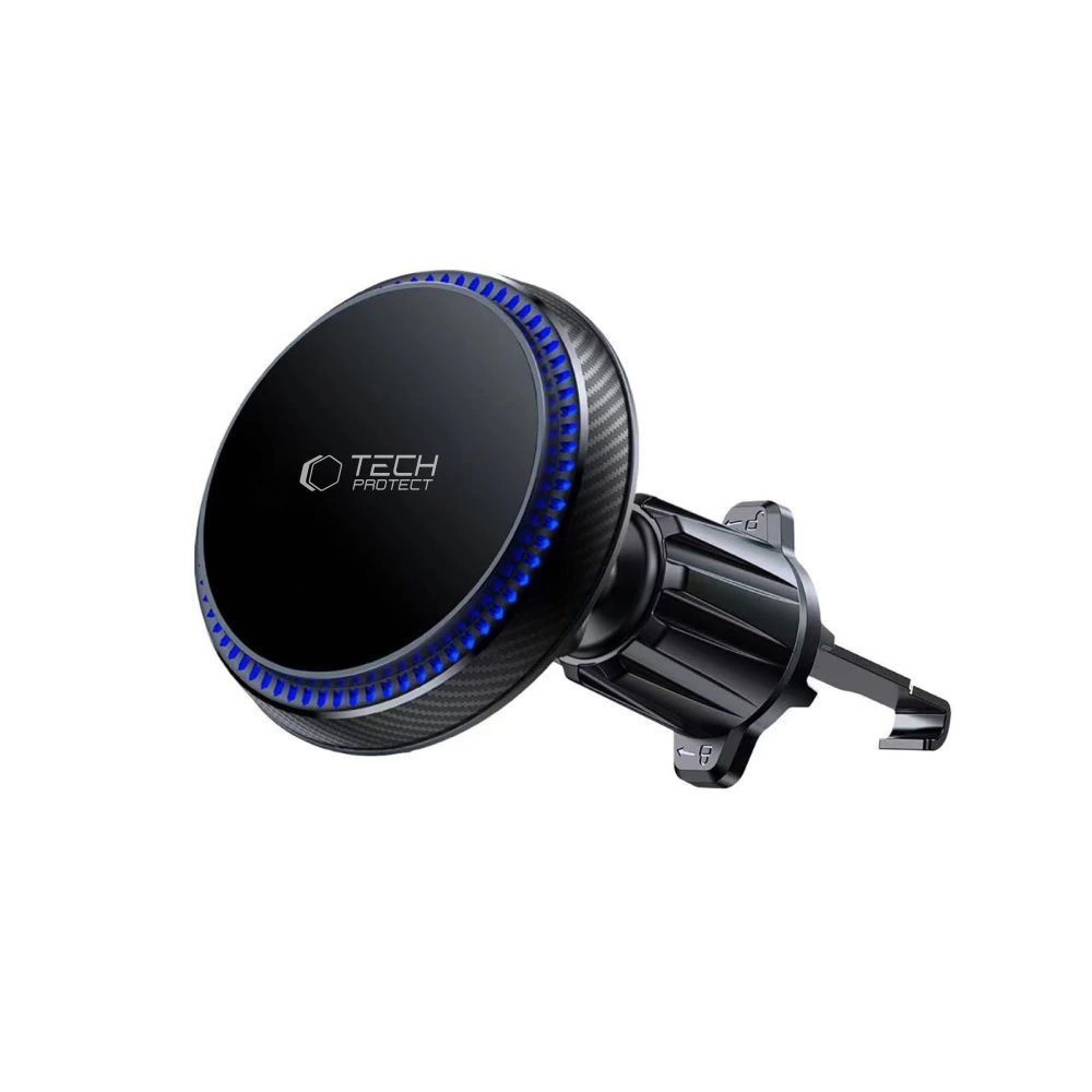 Tech-Protect MM15W-V4 Magnetinis MagSafe 15W Automobilinis laikiklis kabinai / Priekiniam stiklui / Oro angai - Juodas