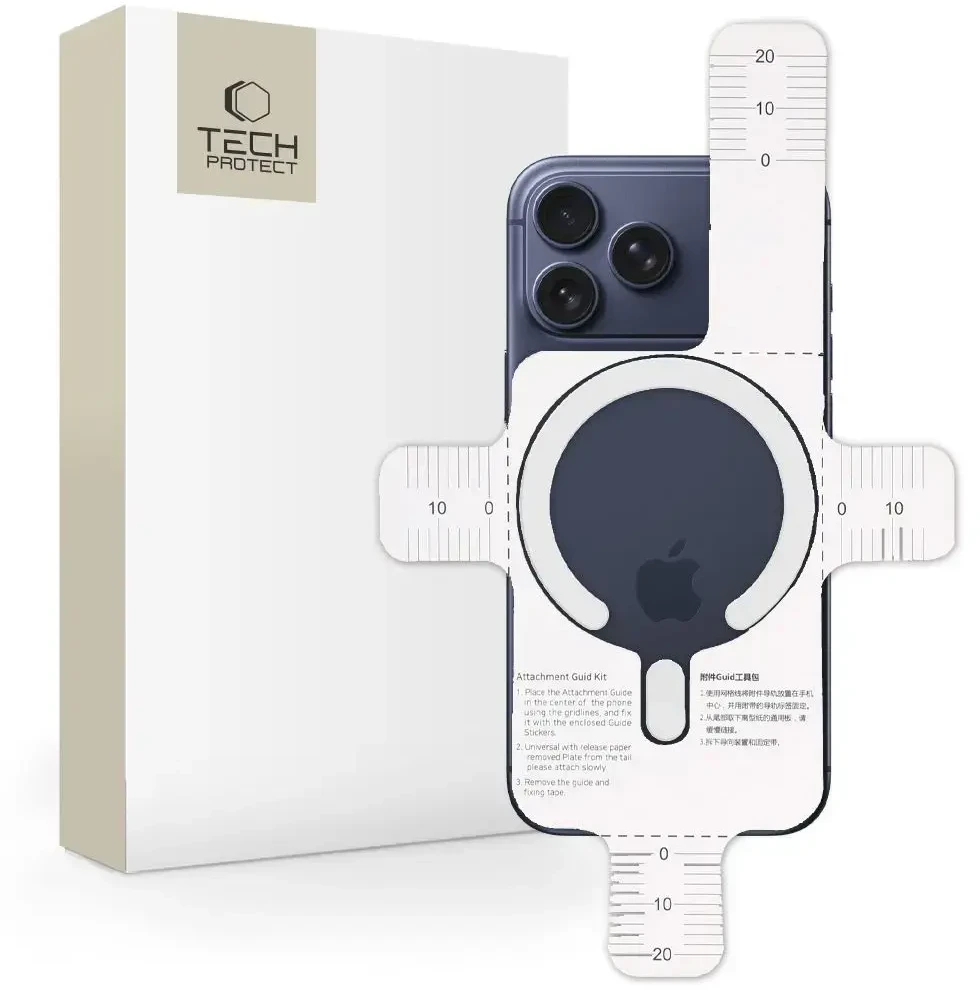 Tech-Protect MMP-200 Magnetic MagSafe žiedas telefonui baltos spalvos
