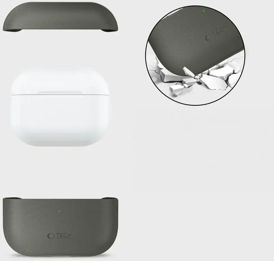 Dėklas Tech-Protect NaturalFit Case for AirPods Pro 3 - Žalias