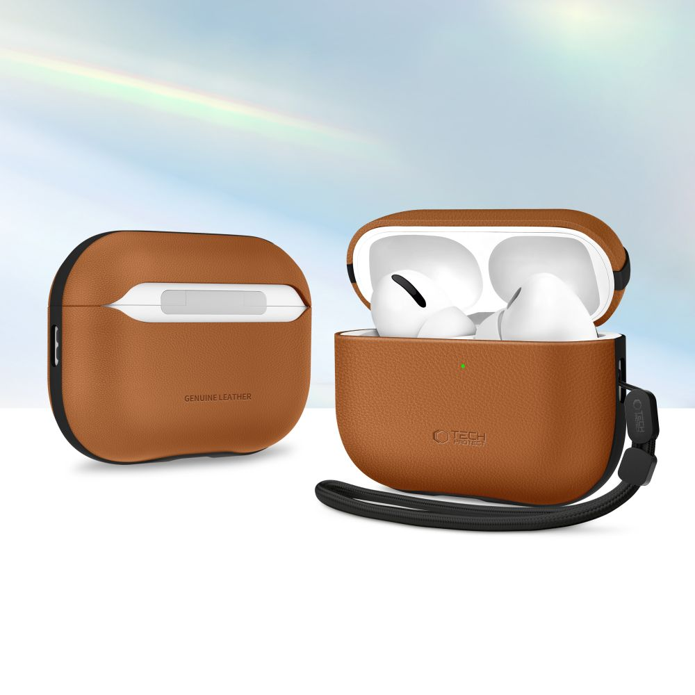 „Tech-Protect NaturalFit“ dėklas, skirtas „AirPods Pro 3“ – rudas