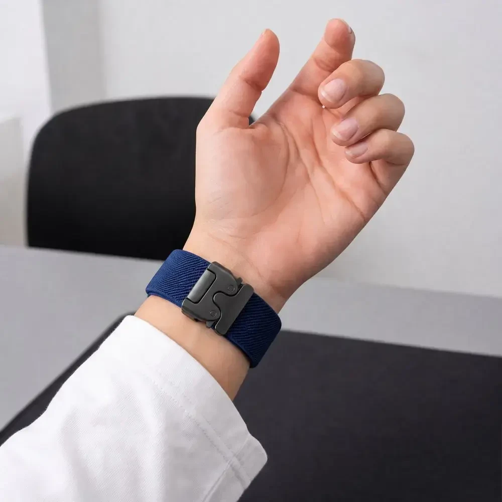 Tech-Protect Nylon Clasp Strap for Samsung Galaxy Watch 40/44/46 mm - Navy Mėlyna