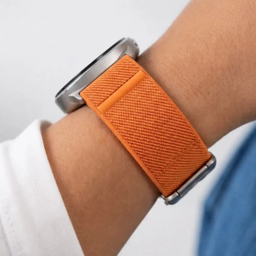 Tech-Protect Nylon Clasp Strap for Samsung Galaxy Watch 40/44/46 mm - Oranžinis