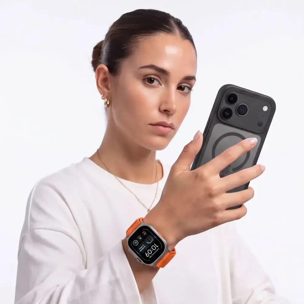 TECH-PROTECT NYLON PRO APPLE WATCH 8 / 9 / 10 / 11 / 12 / SE / ULTRA (44 / 45 / 46 / 49 MM) ORANŽINIS