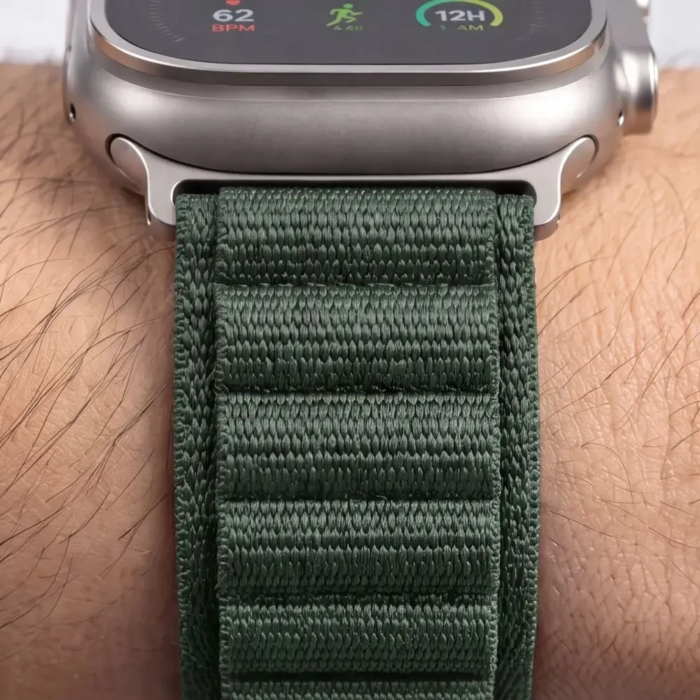 TECH-PROTECT NYLON PRO APPLE WATCH 8 / 9 / 10 / 11 / 12 / SE / ULTRA (44 / 45 / 46 / 49 MM) kariuomenės žalia